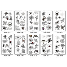 (As show, One size) 10 Sheets105x60mmScary Spider Tattoos Sticker Carnival Party Temporary Tattoos Cosplay for Face Makeup Canvas