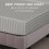 (Silver, Double 137 x190 cm) Pack of 2 Extra Deep 40cm Stripe Pattern Fitted Sheets-Wrinkle and Shrink Resistant Soft Microfiber 1