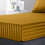 (Ochre, Double 137 x190 cm) Pack of 2 Extra Deep 40cm Stripe Pattern Fitted Sheets-Wrinkle and Shrink Resistant Soft Microfiber 2