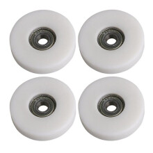 For 4pcs Flat Plastic Coated Sealed Pulley Roller Bearing Loading 97KG 50mm ID WS5402