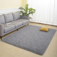 (Grey, 120cm x 170cm (4ft x 5ft 6")) Extra Large Shaggy Rugs Nonslip Grey Black Soft Fluffy Living Room Bedroom Carpets Kitchen Hallway Runner Rug