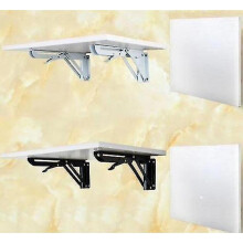 Black 8 INCH Folding Angle Bracket Triangle Shelf Heavy Support