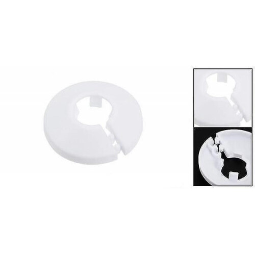 White 44mm Pipe Collar Pp Radiator Escutcheon Water Cover 2