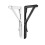 Black 8 INCH Folding Angle Bracket Triangle Shelf Heavy Support 3