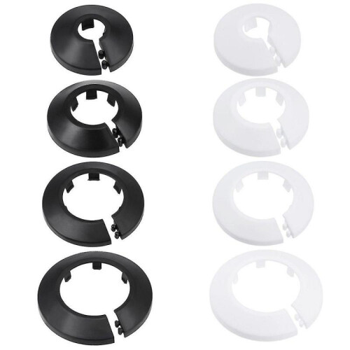 White 44mm Pipe Collar Pp Radiator Escutcheon Water Cover 1