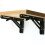 Black 8 INCH Folding Angle Bracket Triangle Shelf Heavy Support 4