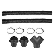For for Webasto Diesel Heater 75mm Heater Pipe Ducting Y Branch Warm Air Outlet Vent Kit WS32044