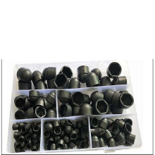 Black Dome Protection Cap Covers exposed Hexagon Plastic Pe Nut Bolt Assortment Kit