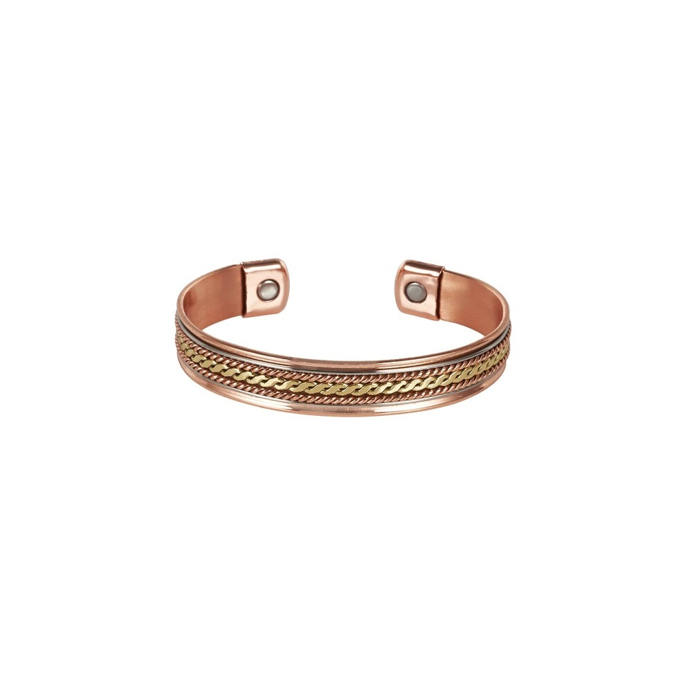 Braided Red Copper Magnetic Therapy Bracelet – Handmade Adjustable Healing Cuff