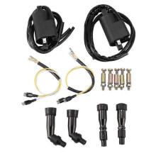 Set of 2 Ignition Coils & Caps for Suzuki GS550 GS650 GS750 850 1000 1100 Kawasaki KZ400 650 750 900
