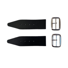 (Pack Of 2) Black Kilt Strap & Chrome Buckle - 1.5 Inch 4cm Wide  1x - 20x