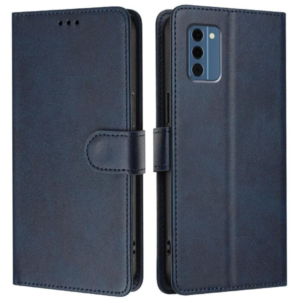 (Blue) Classic Style Flip Case For Nokia C300 Magnetic Closure Wallet Case Card Holder Shockproof Rfid Blocking Blue 764563632848
