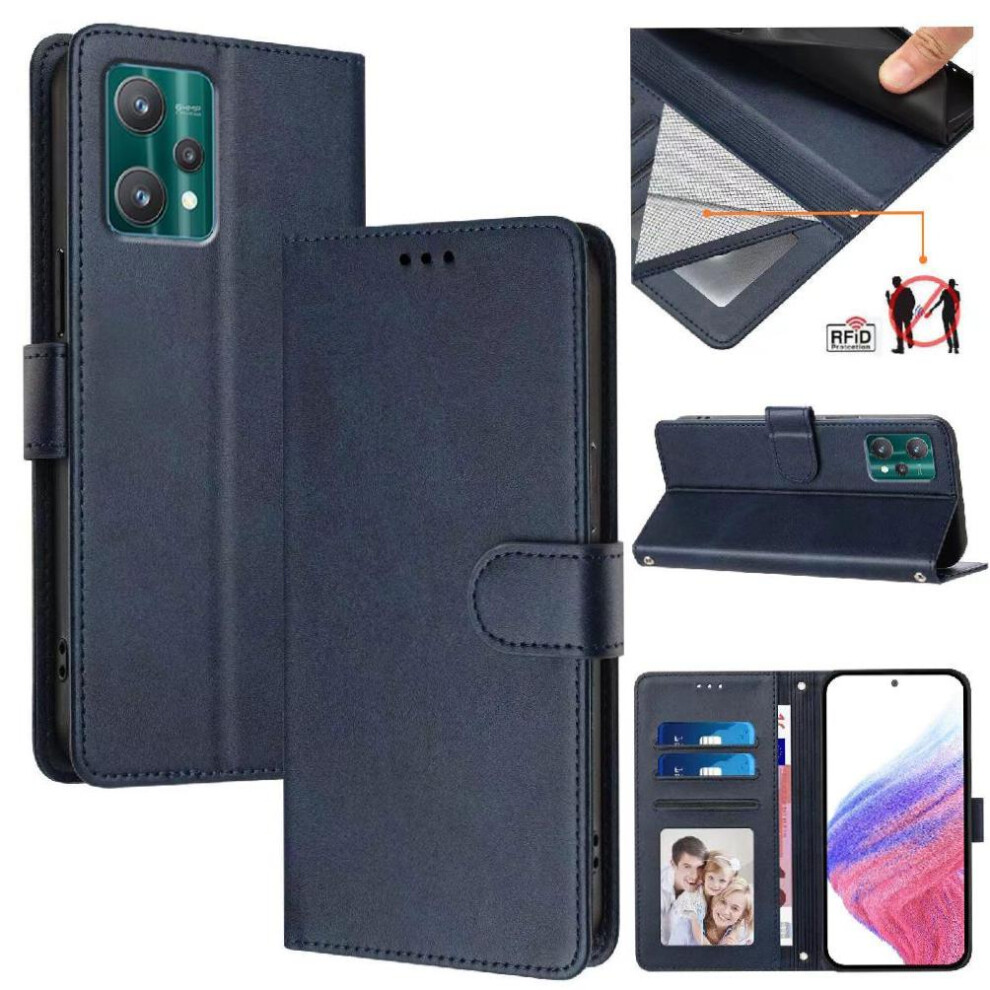 (Blue) Classic Style Flip Case For Motorola Moto X40 Magnetic Closure Rfid Blocking Shockproof Wallet Case Card Holder Blue 764563633999