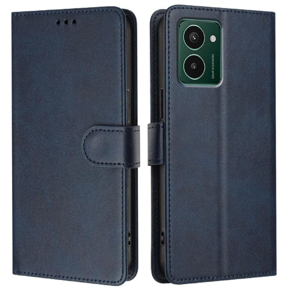 Photos - Case  Classic Style Flip  for Nokia Hmd Pulse Pro Magnetic Closure Shockproof Wallet  Rfid Blocking Card Holder(Blue)