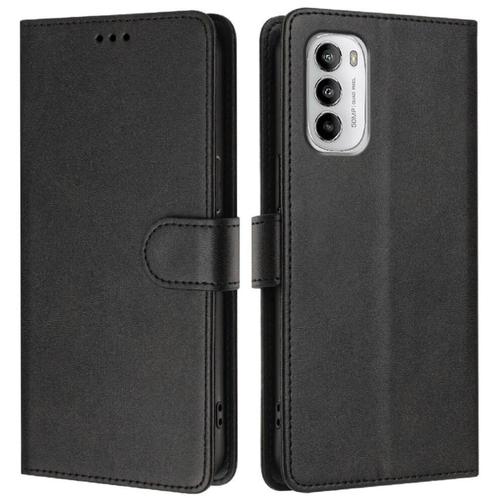 Photos - Case  Classic Style Flip  for Motorola Moto G 5g  Card Holder Rfid Blocking Wallet  Magnetic Closure Shockproo 2022(Black)