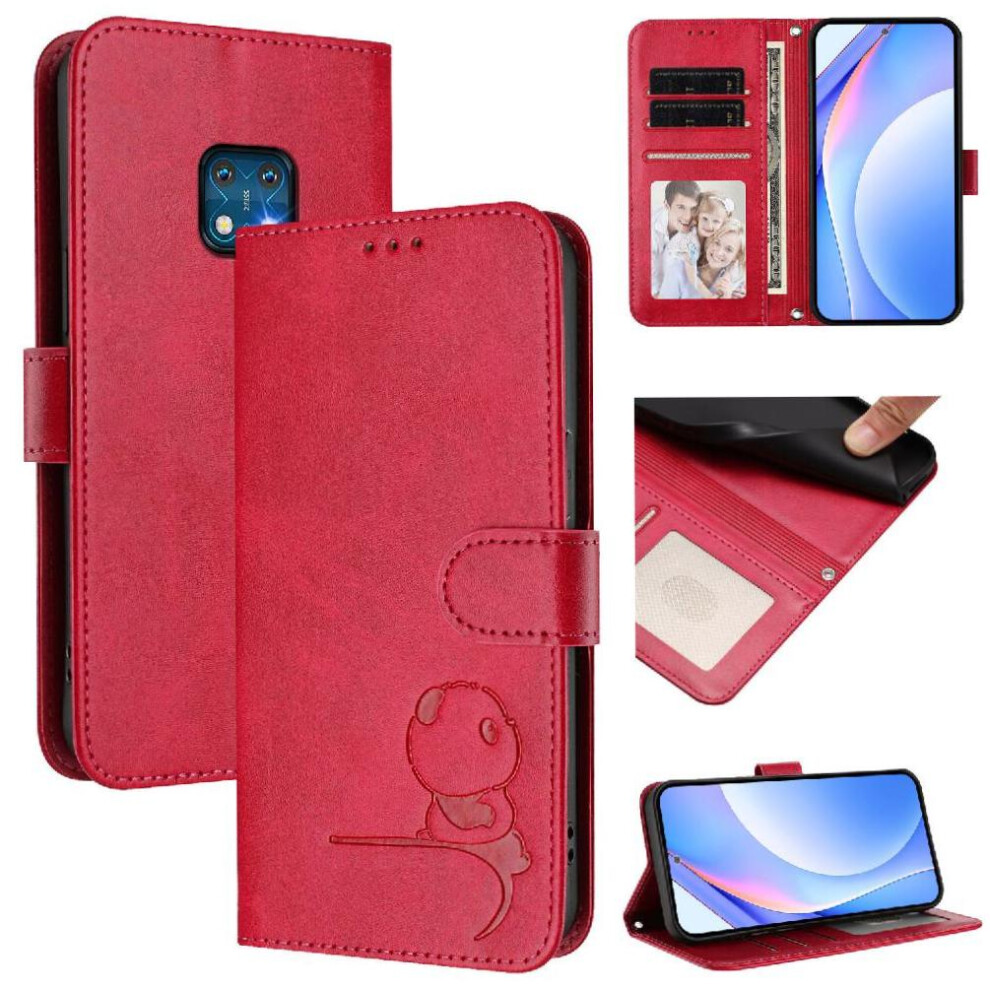 (Rose ) Phone Case For Nokia Xr20 Magnetic Pu Leather Card Slots Holder Kickstand Rfid Blocking Flip Folio Red 764563635733