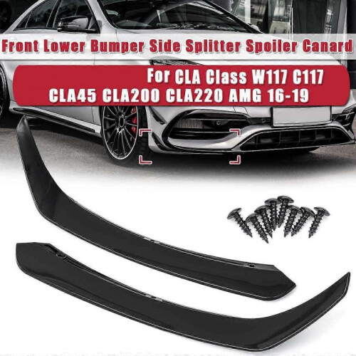 Car Front Lower Bumper Side Spaoiler for CLA-Class W117 C117 CLA45 CLA200 CLA220 1
