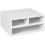 Homcom HOMCOM Desktop Printer Stand with 3 Open Compartments, Desk Organiser, White 5