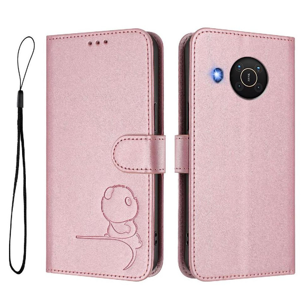 (Pink) Phone Case For Nokia X20 Rfid Blocking Pu Leather Magnetic Card Slots Holder Kickstand Flip Folio Pink 764563635818