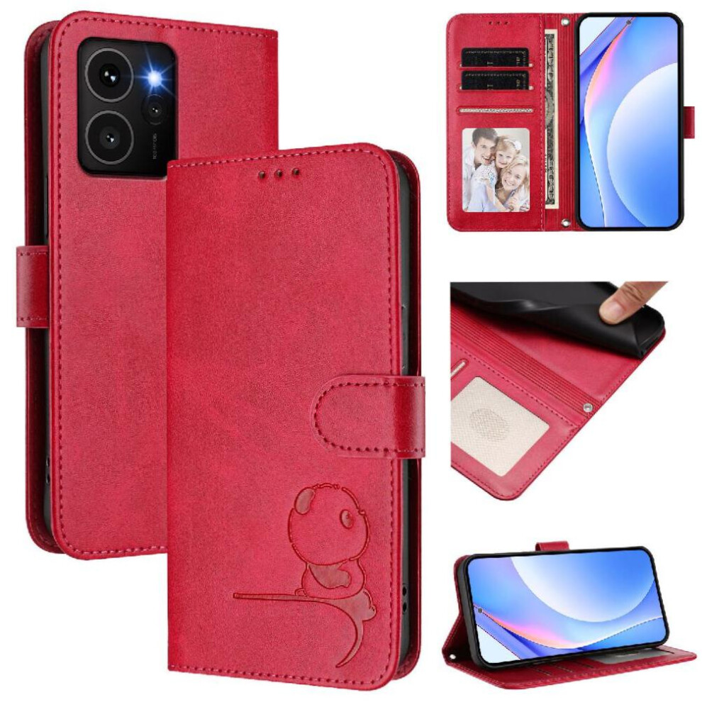 (Rose ) Phone Case For Nokia Hmd Skyline Card Slots Holder Kickstand Pu Leather Magnetic Rfid Blocking Flip Folio Red 764563635979