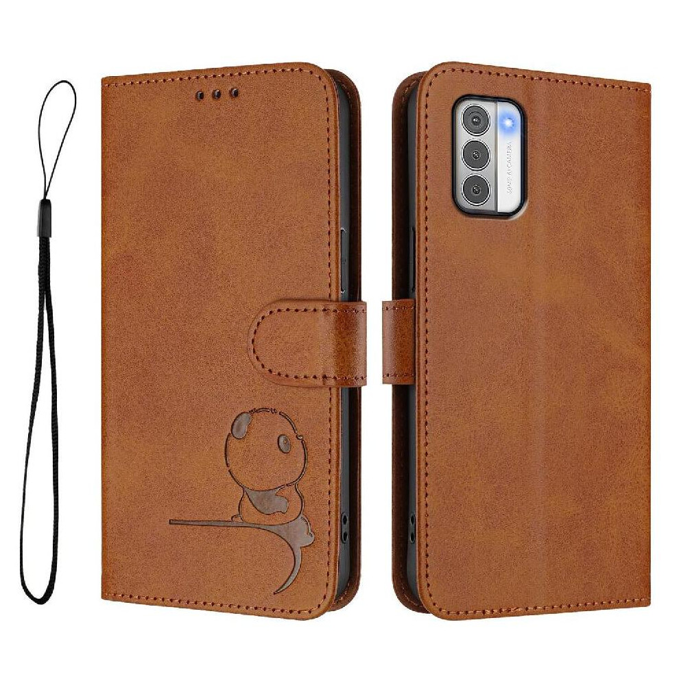 (Brown) Phone Case For Nokia G42 Rfid Blocking Card Slots Holder Kickstand Pu Leather Magnetic Flip Folio Brown 764563636105