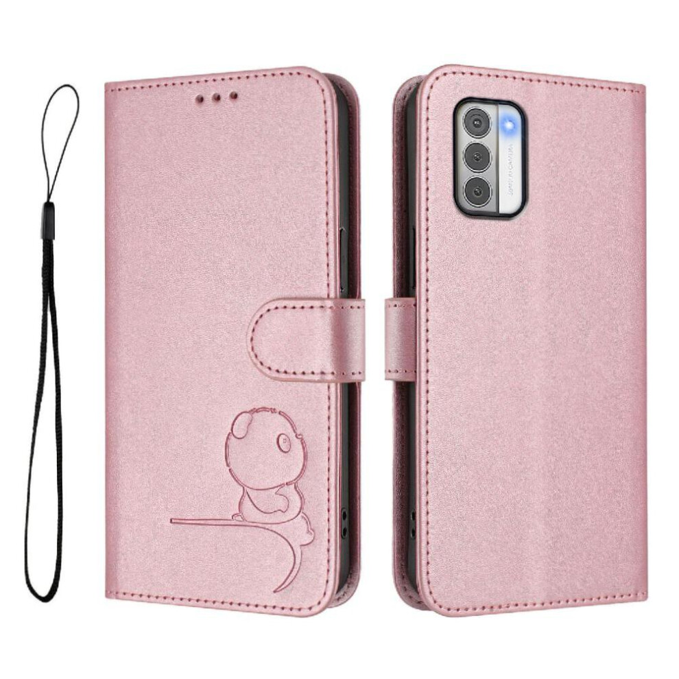 (Pink) Phone Case For Nokia G42 Rfid Blocking Card Slots Holder Kickstand Pu Leather Magnetic Flip Folio Pink 764563636051