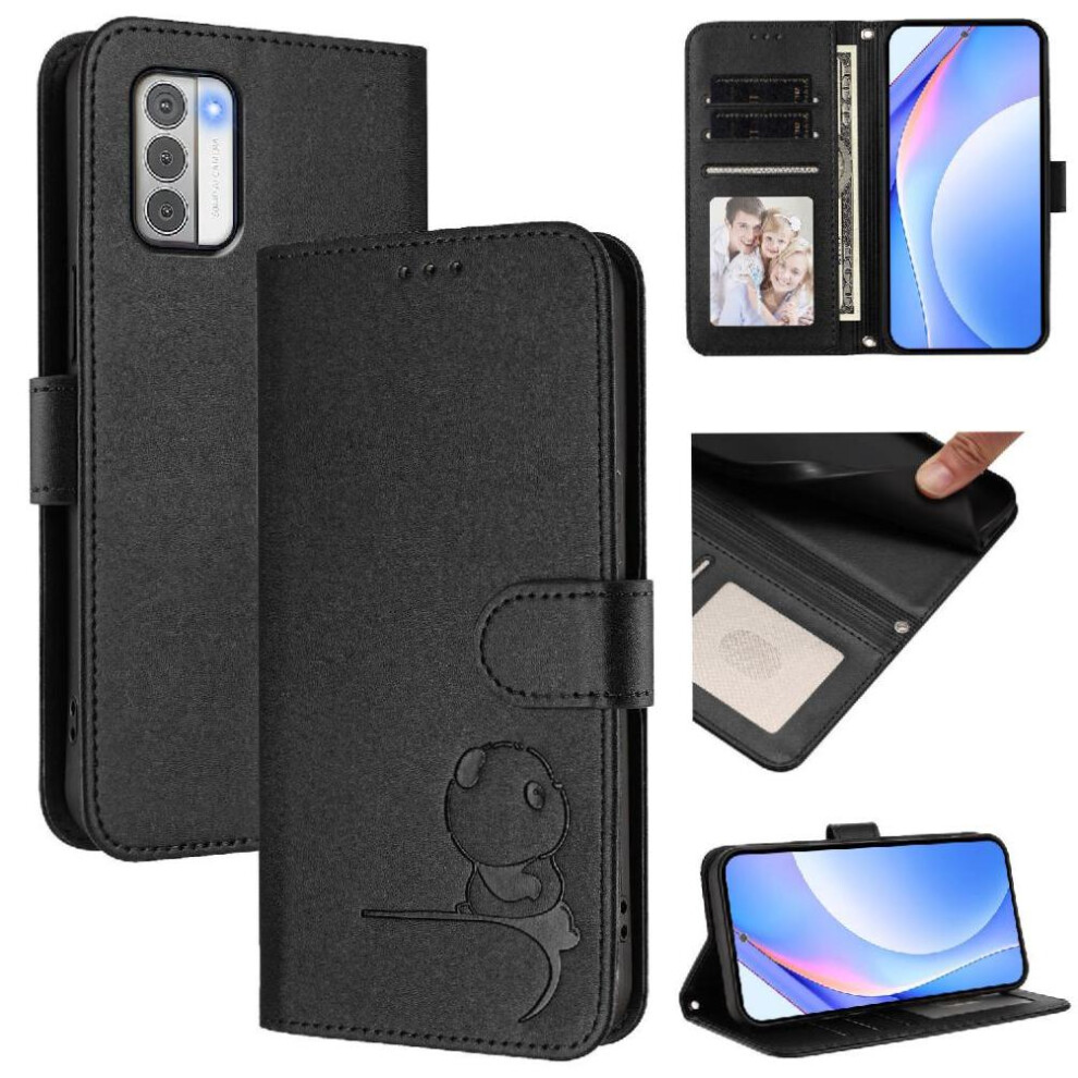 (Black) Phone Case For Nokia G310 Flip Folio Pu Leather Magnetic Card Slots Holder Kickstand Rfid Blocking Black 764563636129