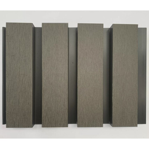 (Grey Slatted Boards, 25) Square Slatted Composite Cladding Plastic Exterior -