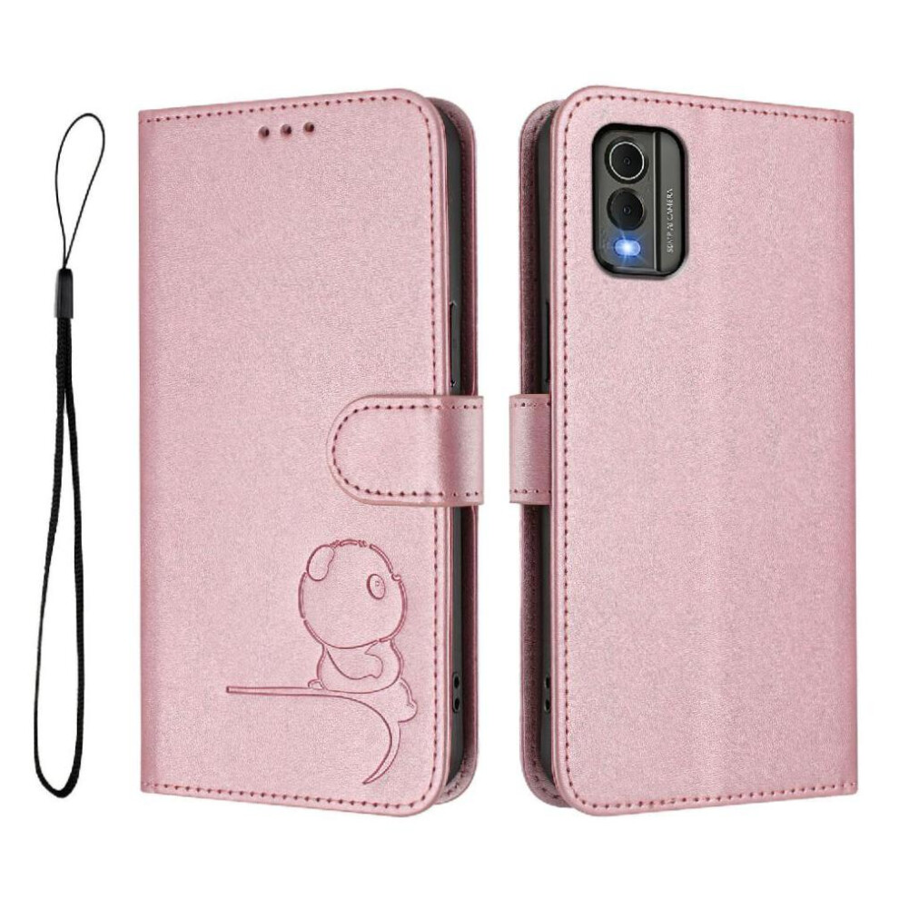 (Pink) Phone Case For Nokia C32 Flip Folio Card Slots Holder Kickstand Rfid Blocking Pu Leather Magnetic Pink 764563636419