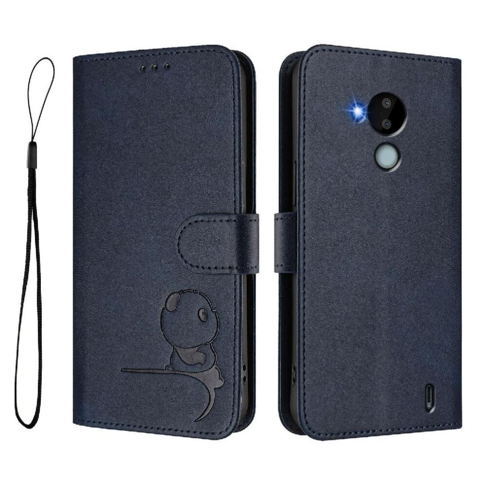 (Blue) Phone Case For Nokia C30 Flip Folio Rfid Blocking Pu Leather Magnetic Card Slots Holder Kickstand Blue 764563636501