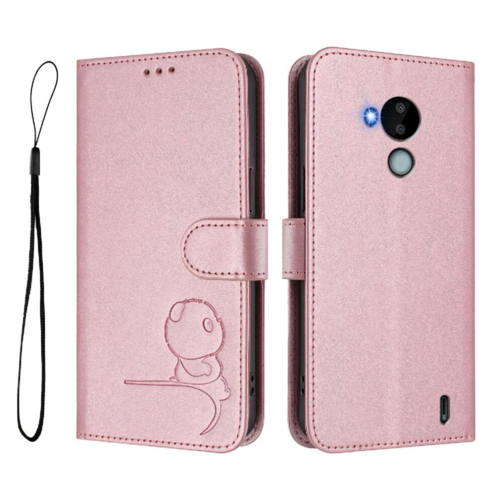 (Pink) Phone Case For Nokia C30 Flip Folio Rfid Blocking Pu Leather Magnetic Card Slots Holder Kickstand Pink 764563636471