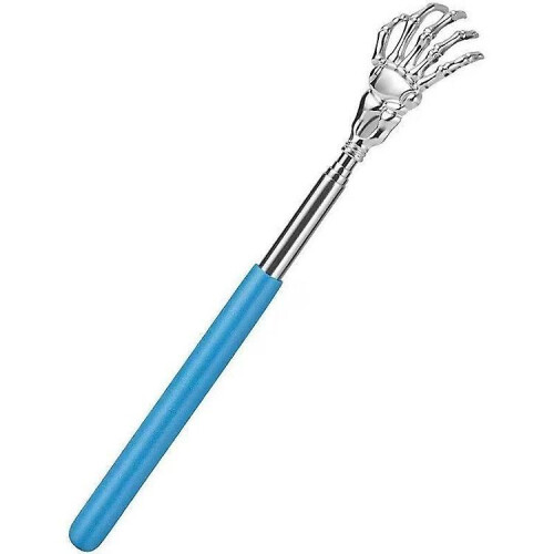 (As show, One size) Blue Telescopic Back Scratcher - Excellent For Scratching Your Back (1) 1