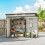 Outsunny Outsunny 8 x 4FT Metal Garden Storage Shed with Double Doors, Light Grey 7