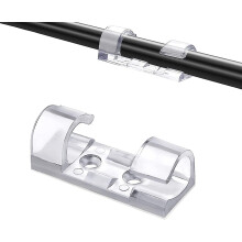 (As show, One size) Cable Clips [20 Pieces(transparent)], Cable Tidy Clips, Adhesive Cable Clips, For Managing Cables Wires In Home Or Office
