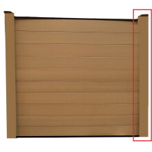 (Brown Board 1750 Wide x 180mm Tall) Composite Fence Complete Strong Boards and Aluminium Component