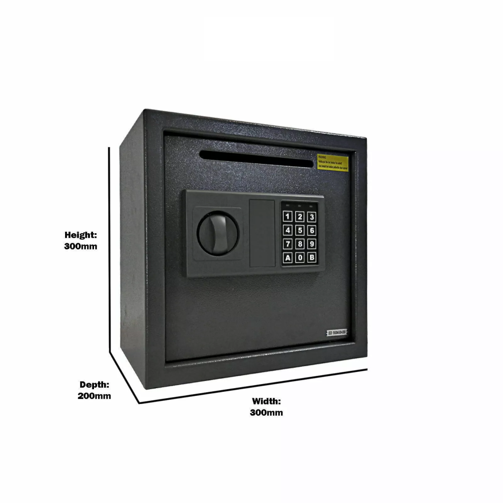 Cash Safe Security Safe Key Lock High Safety Digital Steel Home Office Money Box 5060501727504
