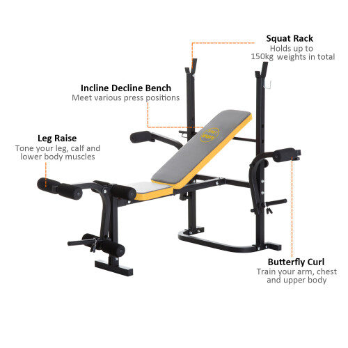 Multipurpose Bench Weight Training Multi Gym Fitness Butterfly Exercise Incline  - 2