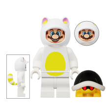 (Mini Figure F, 1pc Mini Figure) Super Mario Luigi Peach Princess Mushroom Mini Figures Building Blocks Characters Kids Best Gift