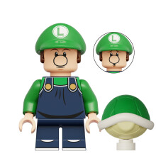 (Mini Figure D, 1pc Mini Figure) Super Mario Luigi Peach Princess Mushroom Mini Figures Building Blocks Characters Kids Best Gift
