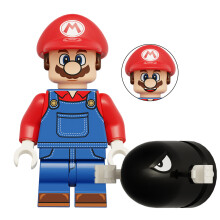 (Mini Figure B, 1pc Mini Figure) Super Mario Luigi Peach Princess Mushroom Mini Figures Building Blocks Characters Kids Best Gift