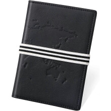 (As show, One size) 2pcs Passport Wallet, Genuine Leather RFID Blocking Travel Passport Holder, Wallet Case for 2 Passports, ID Card, Flight Tickets for Women & Men