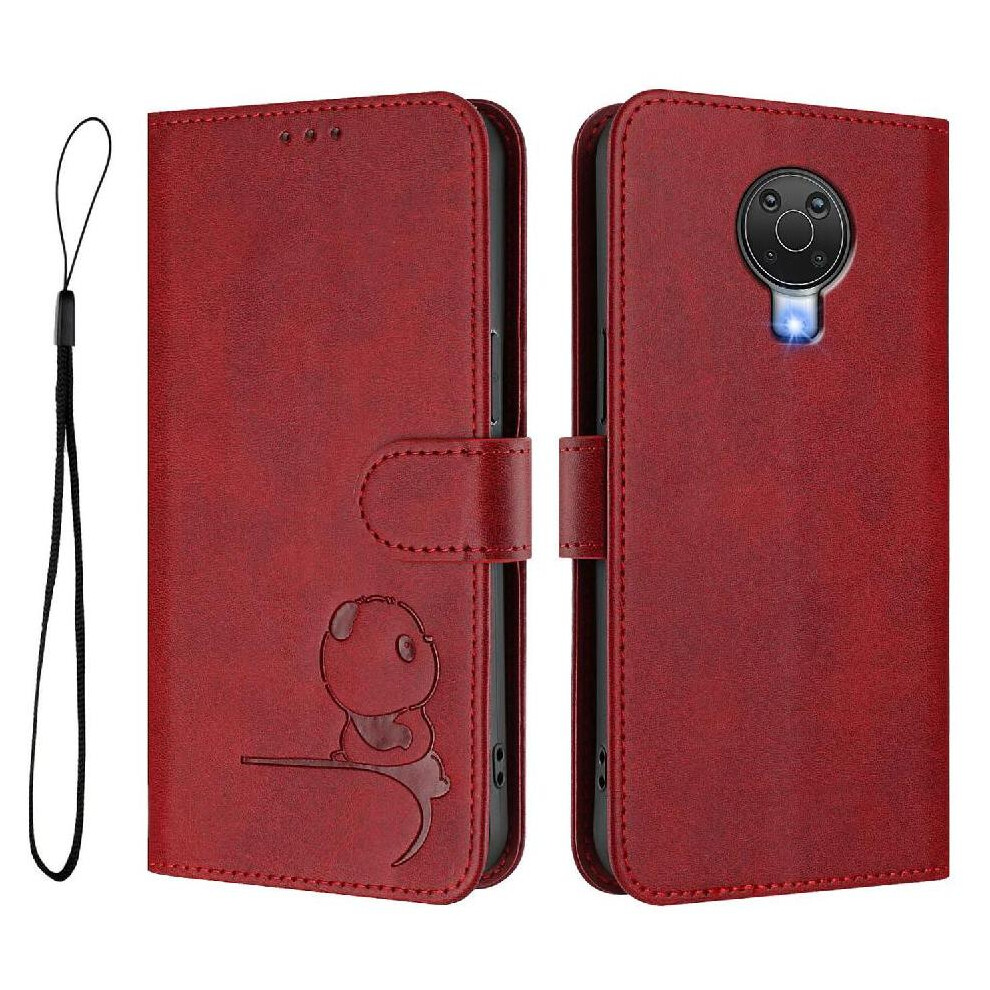 (Red) Phone Case For Nokia G20 Magnetic Flip Folio Rfid Blocking Card Slots Holder Kickstand Pu Leather Red 764563637034