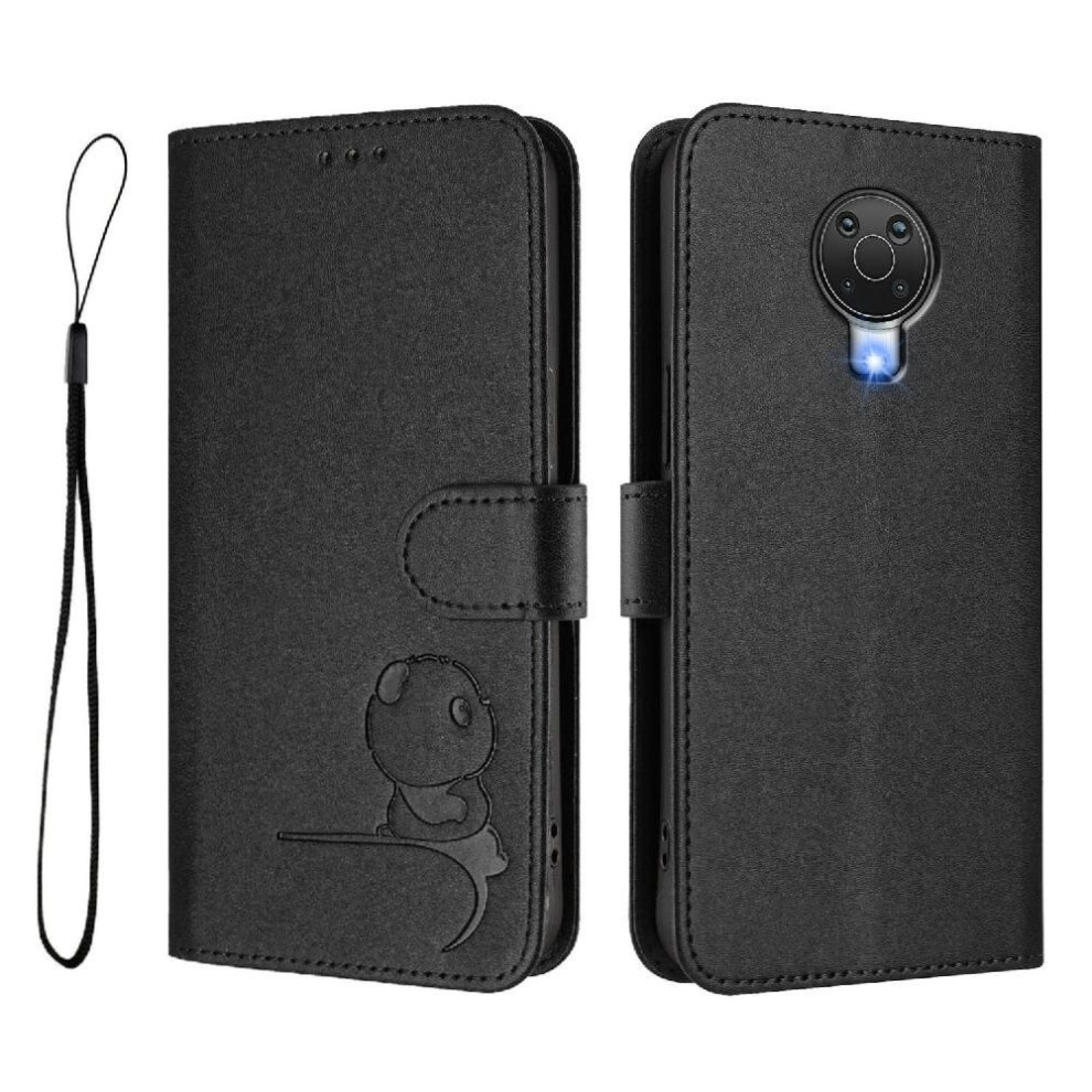 (Black) Phone Case For Nokia G20 Magnetic Flip Folio Rfid Blocking Card Slots Holder Kickstand Pu Leather Black 764563637027