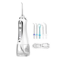 (As show, One size) Electric Dental Jet, 300ml Wireless Portable Dental Jet, Professional Oral Irrigator, USB Charged, 6 Nozzles, 5 Pulse Modes, With Gravity Ball, IPX7