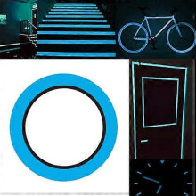 (As show, One size) 10M x 1CM Glow in the Dark Tape, Sky Blue Luminous Adhesive Tape, Glow in the Dark Tape, Fluorescent Night Tape, Removable, Waterproof, Photoluminesce