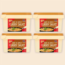 Goldfish Hot & Spicy Chinese Curry Sauce Paste – 405g (Pack of 4) | Fiery Takeaway-Style Curry Concentrate | Net Weight 1.62kg