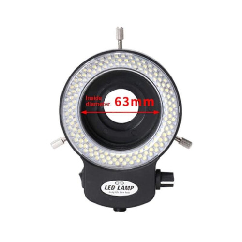 Microscope Light- Ring Light Adjustable 144 Lamp Beads LED Light Source Industrial Microscope Ring Illuminator -EU Plug 2
