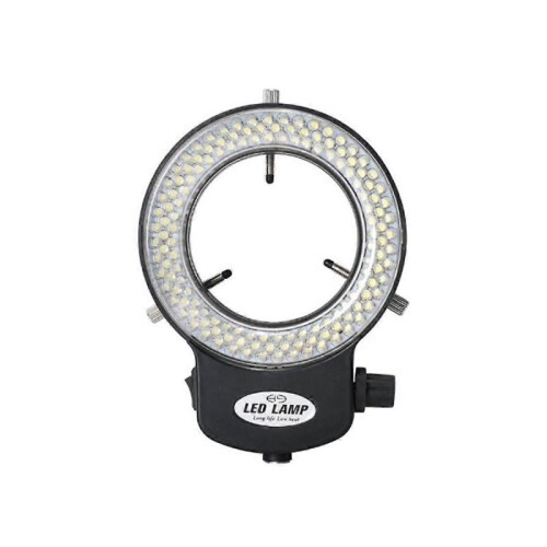 Microscope Light- Ring Light Adjustable 144 Lamp Beads LED Light Source Industrial Microscope Ring Illuminator -EU Plug