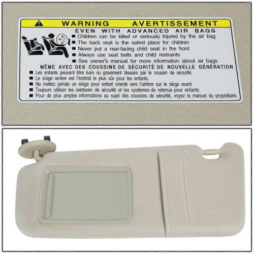 for 2007-2011 Left Driver Side Sun Visor Sunshade Light Beige 1
