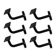 6 Pcs Stainless Steel Stair Handrail Bracket, Heavy Duty Stair Rail Support, Railing Brackets for Flat Rails,60mm x 60mm